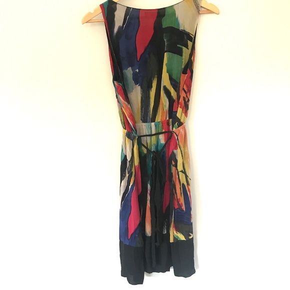 Matty M Colorful Summer Mini Dress w/ Tie on Back - Picture 4 of 6